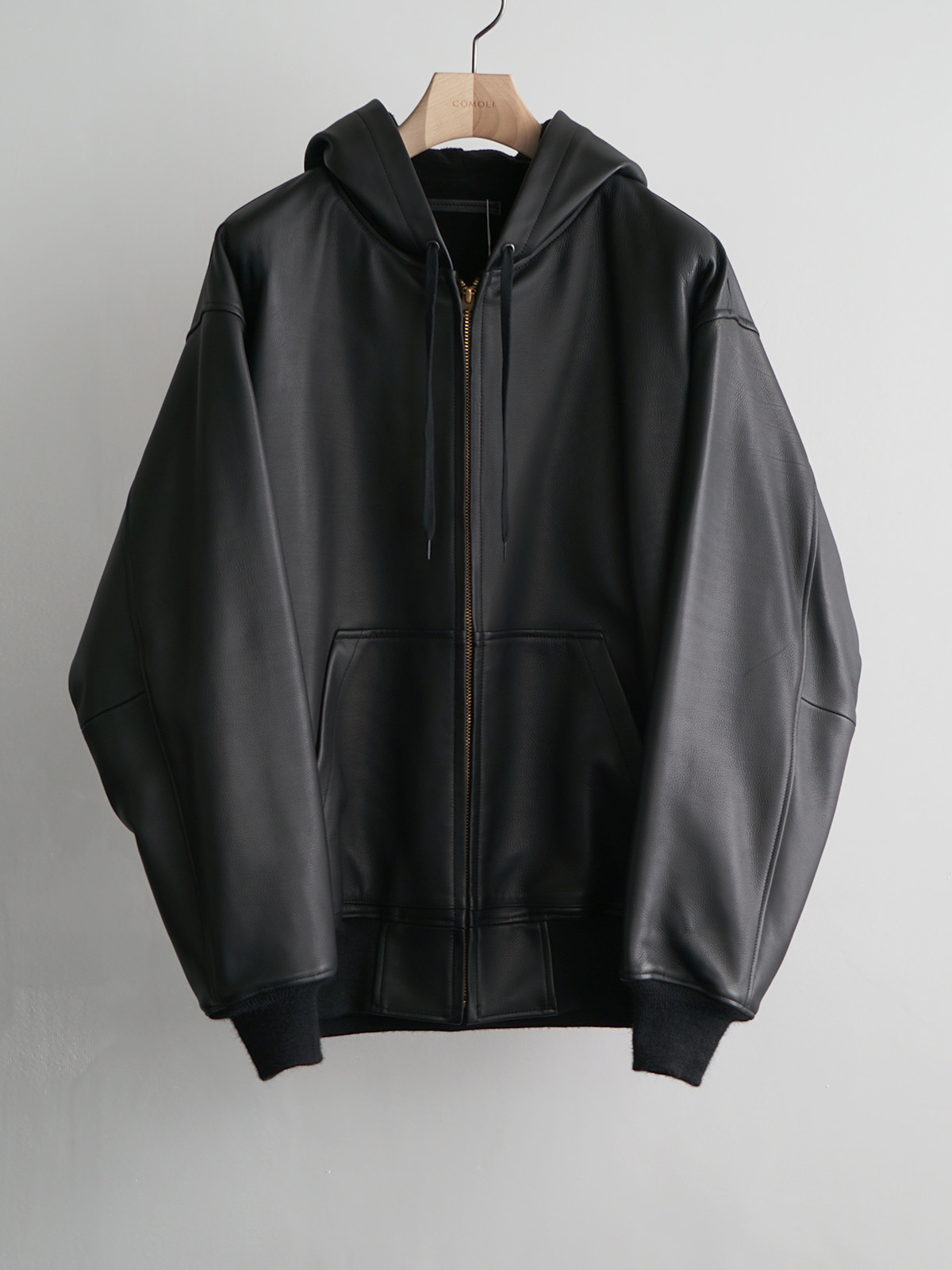 calfskin zip parka c1