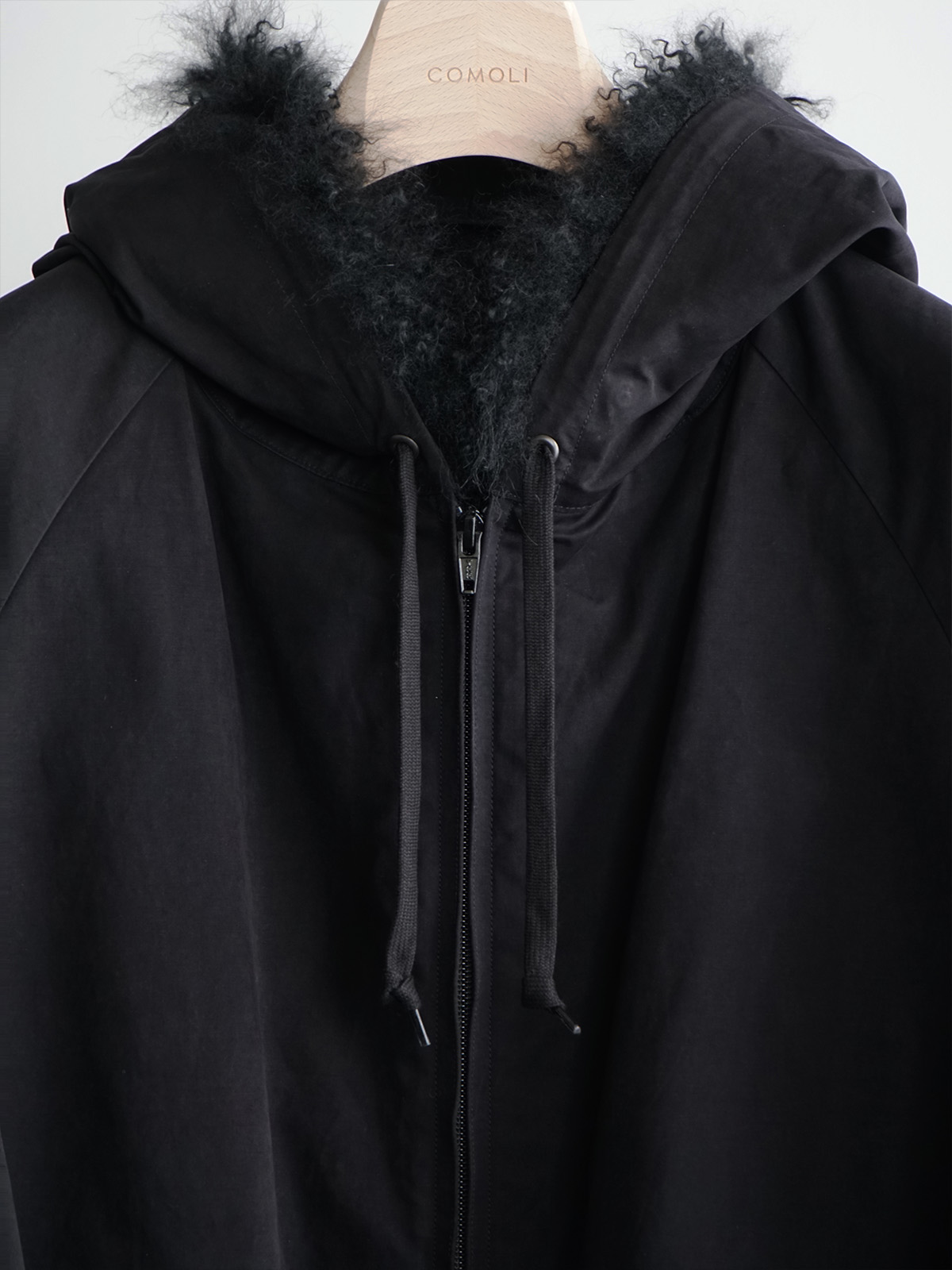hooded long coat c3