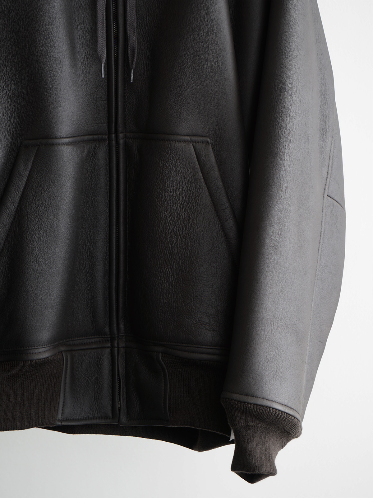 sheep skin zip parka(mouton) c5