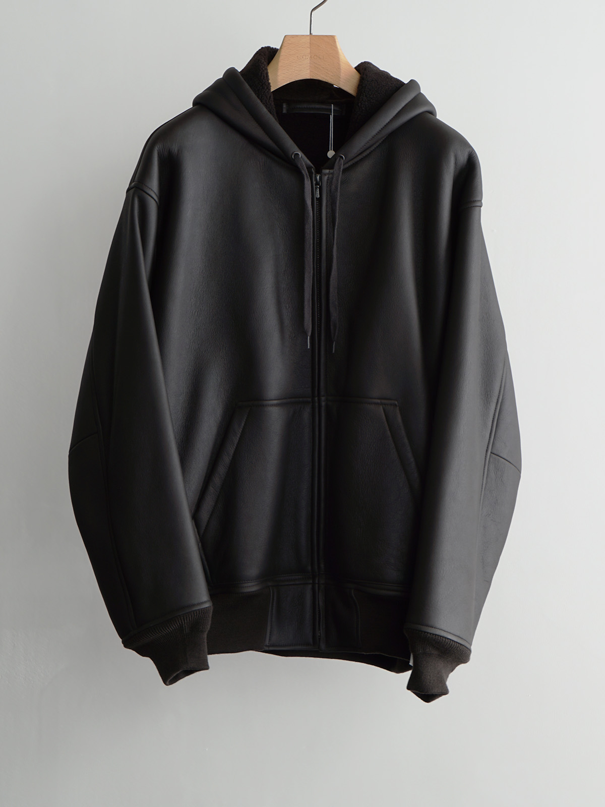 sheep skin zip parka(mouton) c1