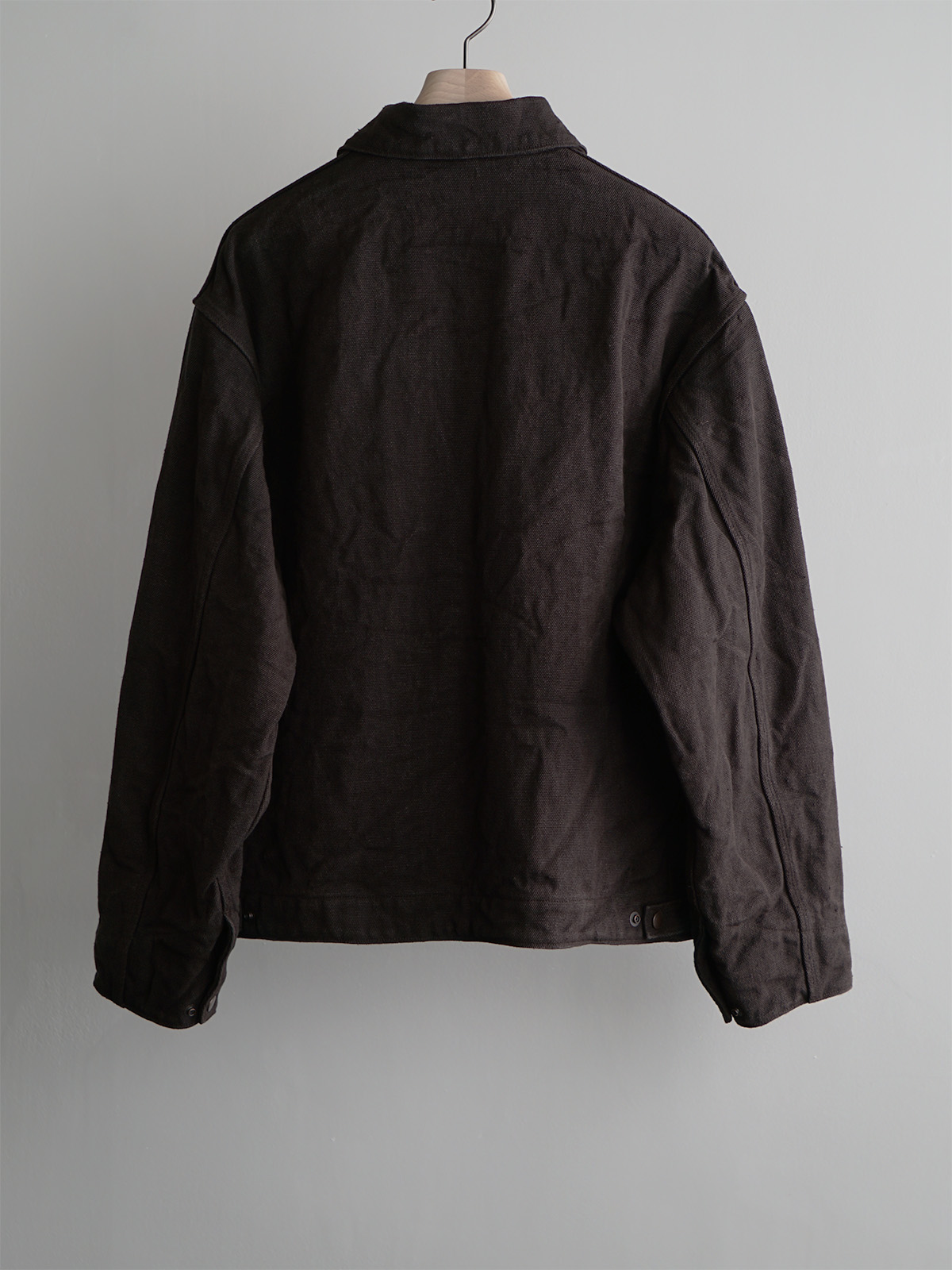 hemp duck zip short jacket d2