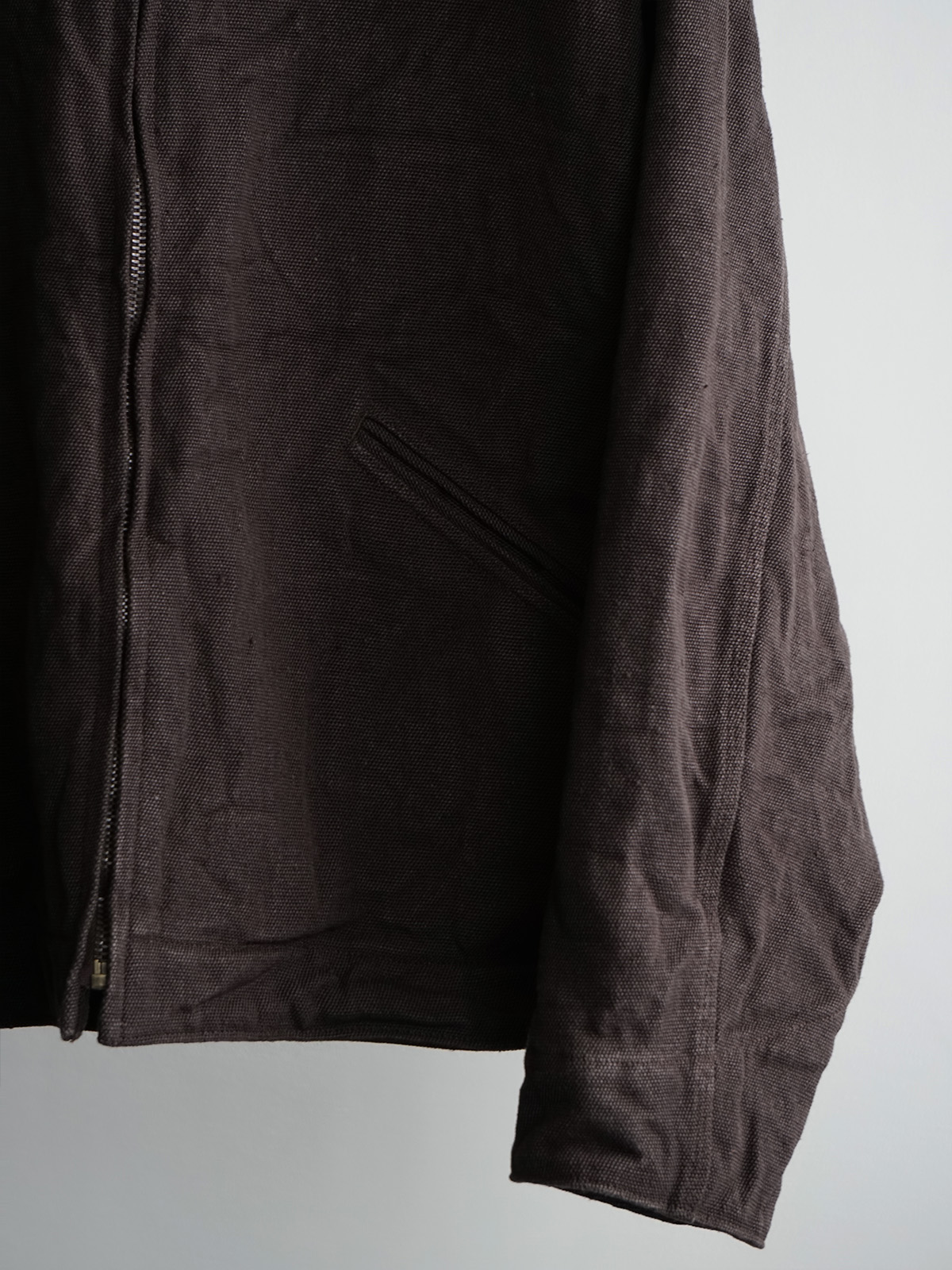 hemp duck zip short jacket d4