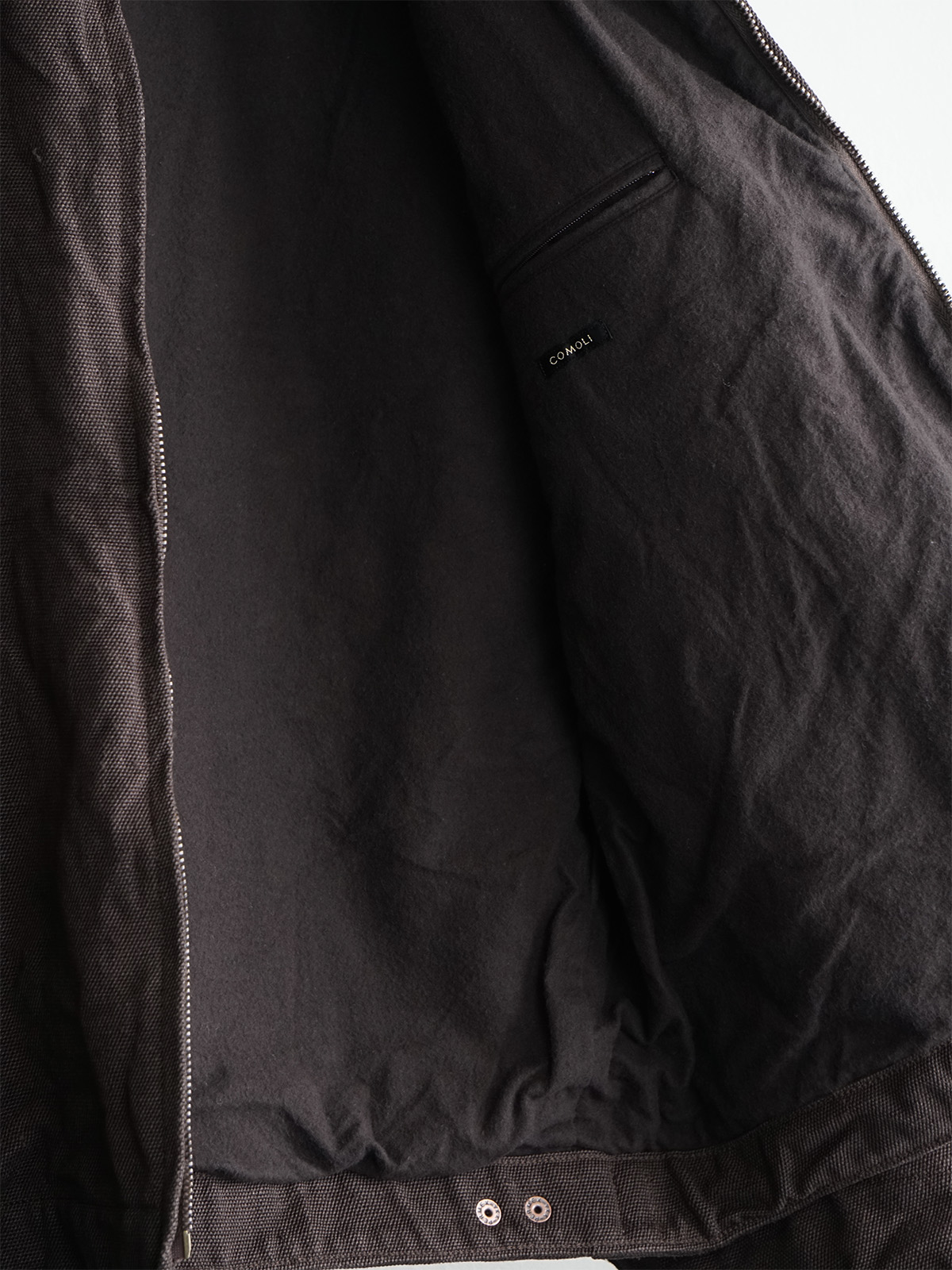 hemp duck zip short jacket d6