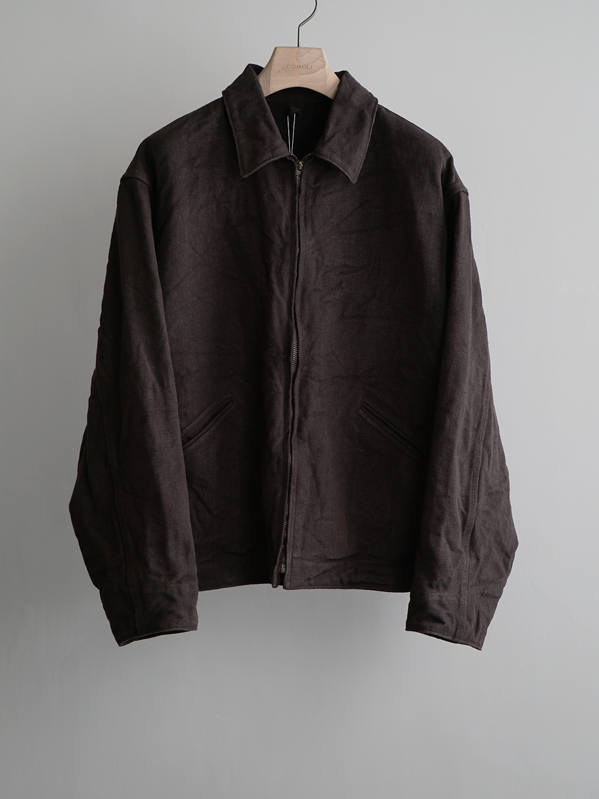 hemp duck zip short jacket d1