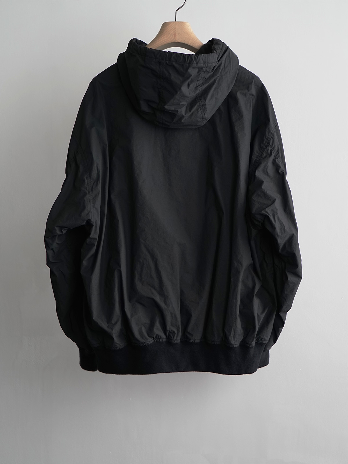 cotton nylon zip parka c2