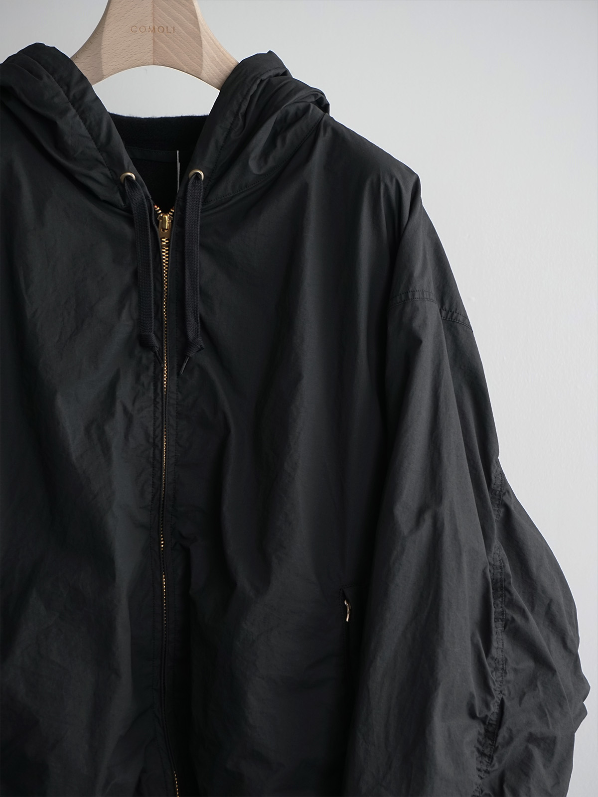 cotton nylon zip parka c4
