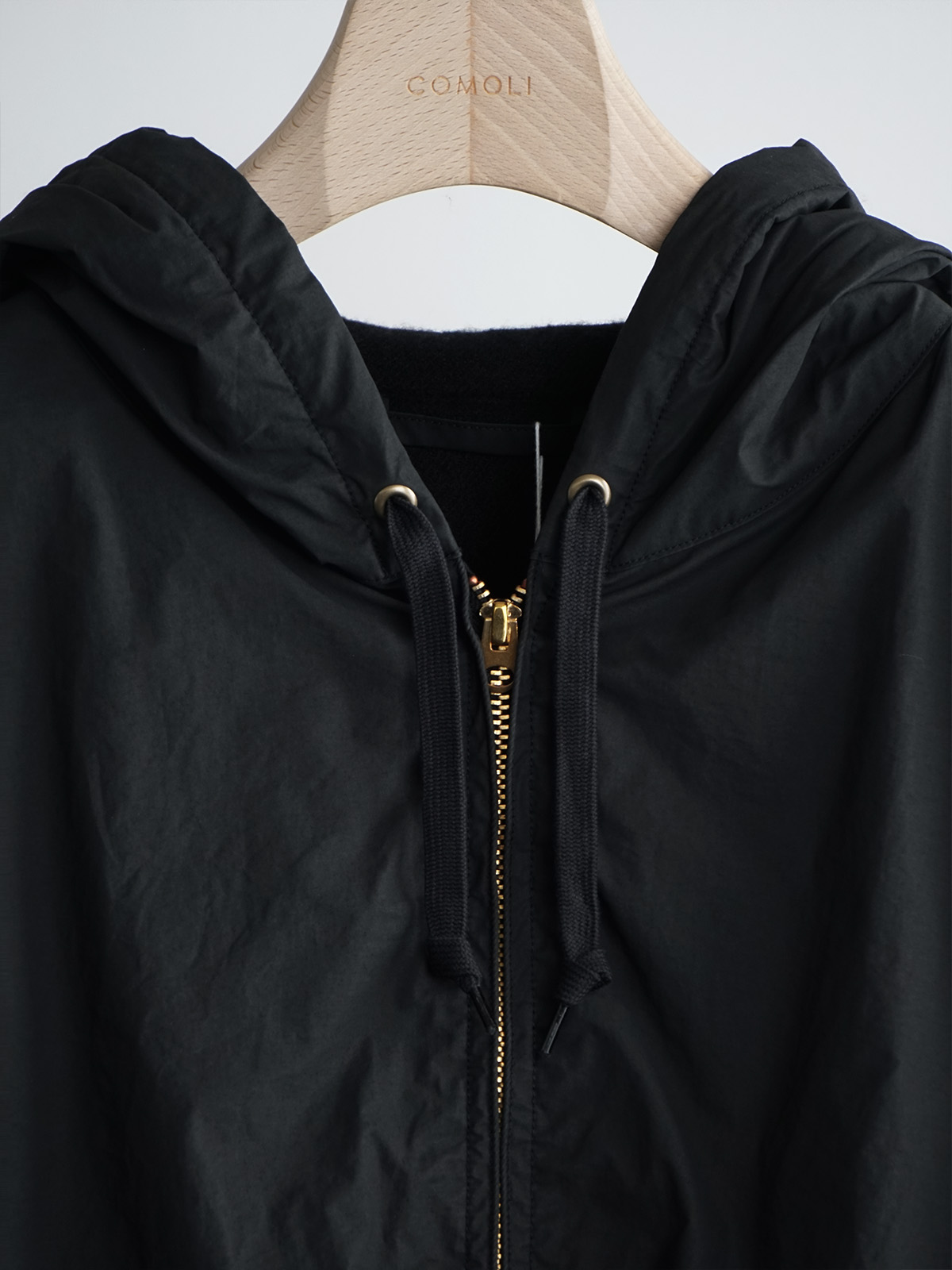 cotton nylon zip parka c3