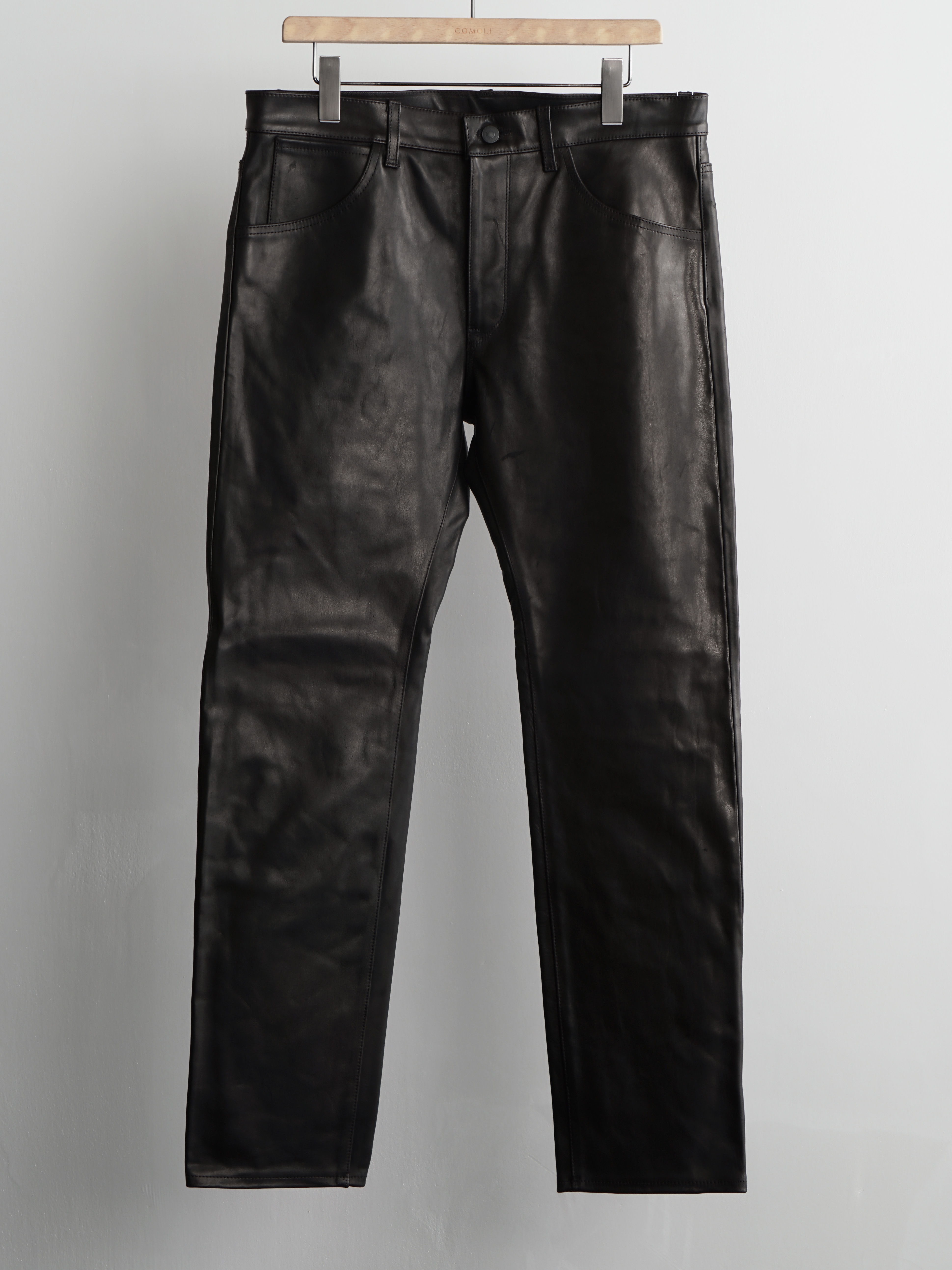 leather 5p pants c1