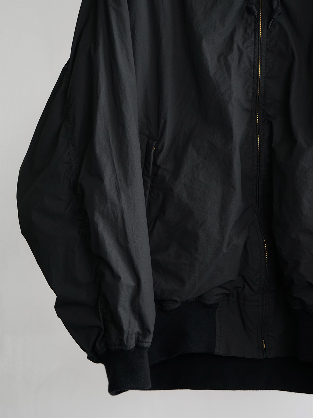 cotton nylon zip parka c5